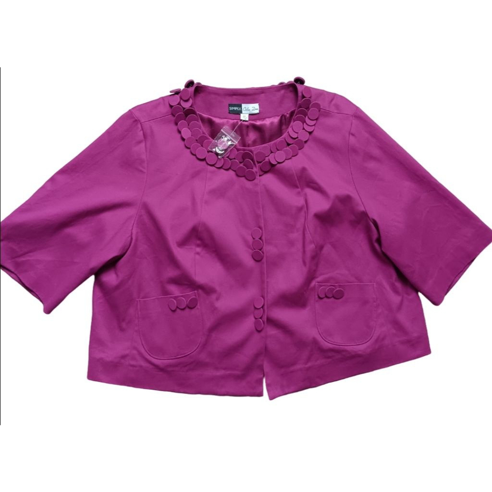 Women's Simply Chloe Dao Purple Jacket Size 2X